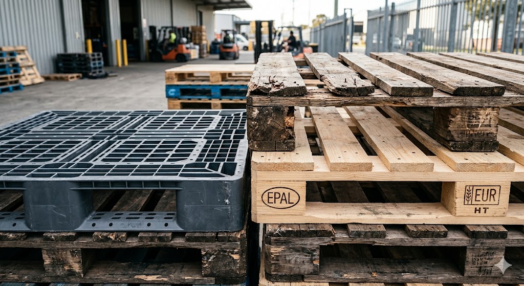 EPAL certified wood and plastic pallets